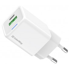 Зарядний пристрій Colorway GaN Mini 35W PD Port PPS USB (Type-C PD + USB QC4.0) біле