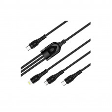 Кабель Colorway Type-C - 3в1 (Lightning+MicroUSB+Type-C) 3.0A 1.2м чорний CW-CBPDU3060-BK