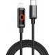 Кабель Colorway Type-C - Apple Lightning (Breathing Light) (PD FC 30W) 1м CW-CBPDCL103-BK