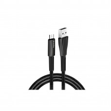 Кабель Colorway USB - MicroUSB (zinc alloy + led) 2.4А 1м Black (CW-CBUM035-BK)