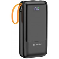 УМБ ColorWay Power Bank 20 000 mAh PowerHub (USB QC4.0 + USB-C PD22.5W) Black