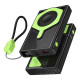 Power Bank Hoco DB83 22.5W+PD20W magnetic, with watch charging, cable 10000mAh Black\green