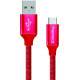 Кабель Colorway USB - Type-C 2.1А 1м червоний CW-CBUC003-RD