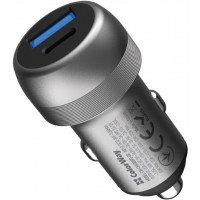 Автомобільний зарядний пристрій Colorway 2USB (70W) Gray CW-CHA066PD-GR