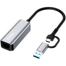 Адаптер мережевий ColorWay USB-A/USB-С 3.0 - RJ45 Gigabit Ethernet