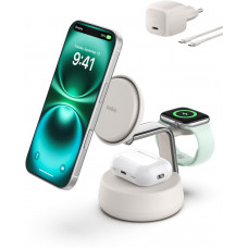 Зарядний пристрій бездротовий Belkin UltraCharge Pro 3-in-1 Magnetic Charging Dock WIZ040KQSD