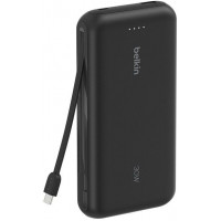 Акумулятор портативний літій-іонний Power Bank Belkin 20000мА·год, 30Вт, з інтегрованим кабелем USB-