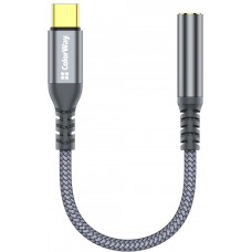 Адаптер перехідник ColorWay USB-C to 3.5 мм Female Audio 14 см сірий