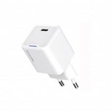Мережевий зарядний пристрій Colorway GaN Mini 20W PD Port PPS USB-C білий CW-CHS059PD-WT