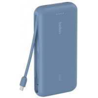Акумулятор портативний літій-іонний Power Bank Belkin 20000мА·год, 30Вт, з інтегрованим кабелем USB-