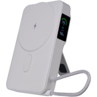 Power Bank Gelius Fluxen GP-PBW120 Magnetic Wireless Charge Qi2 15W 10000mAh Grey