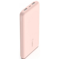 Акумулятор портативний літій-іонний Power Bank Belkin 10000мА·год, 15Вт, 2хUSB-A/USB-C, рожевий BPB0
