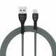 Кабель Colorway USB - MicroUSB (braided cloth) 3А 1м Silver (CW-CBUM041-GR)