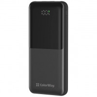 Power Bank ColorWay 10 000 mAh LCD (USB QC3.0 + USB-C PD22.5W) Black
