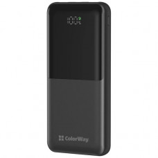 Power Bank ColorWay 10 000 mAh LCD (USB QC3.0 + USB-C PD22.5W) Black