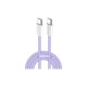 Кабель Colorway Type-C - Type-C (braided cotton) (PD Fast Charging 60W) 3.0А 1м фіолетовий CW-CBPDCC