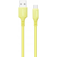 Кабель Colorway USB - MicroUSB (soft silicone) 2.4а 1м жовтий