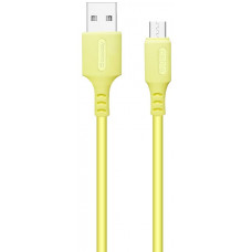 Кабель Colorway USB - MicroUSB (soft silicone) 2.4а 1м жовтий