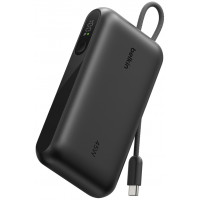 Акумулятор портативний Power Bank Belkin 10000мА·год, з інтегрованим кабелем USB-C, чорний BPB029HQB