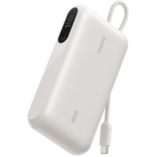 Акумулятор портативний Power Bank Belkin 10000мА·год, з інтегрованим кабелем USB-C, пісочний BPB029H