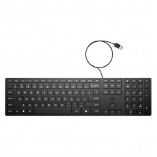 Клавіатура мембранна HP 320K, 109key, USB-A, EN/UK, чорний 9SR37UT