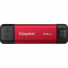 SSD Kingston Dual USB-A/C 512GB Dual Portable 1050MB/s USB 3.2 Gen 2 Red/Black