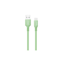 Кабель Colorway USB - MicroUSB (soft silicone) 2.4а 1м зелений