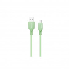 Кабель Colorway USB - MicroUSB (soft silicone) 2.4а 1м зелений