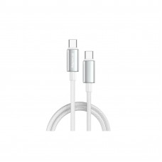 Кабель Colorway Type-C - Type-C (zinc alloy braided) (PD Fast Charging 100W) 5А 1м CW-CBPDCC098-WT