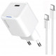 Зарядний пристрій Colorway GaN Mini 25W PD Port PPS USB-C біле cable Type-C