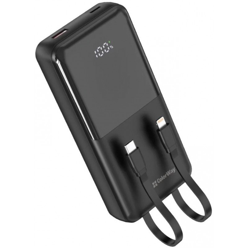 УМБ ColorWay Power Bank 20 000 mAh DigiPower (USB QC4.0 + USB-C PD22.5W) Black