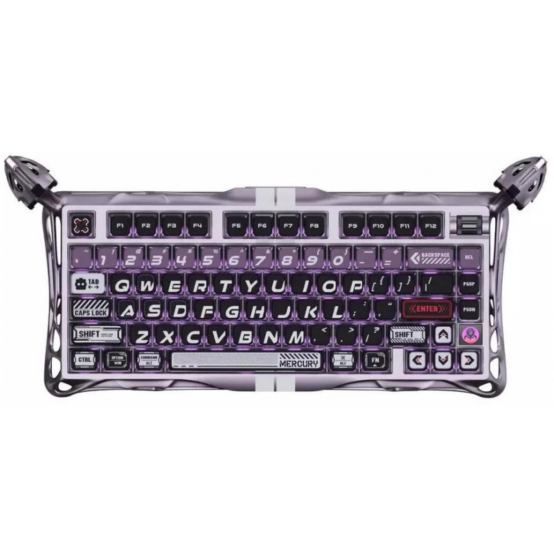 Клавіатура механічна GravaStar Mercury V75 Pro 8K, USB-A, RGB, Iron Purple GS_V75_PRO_PL