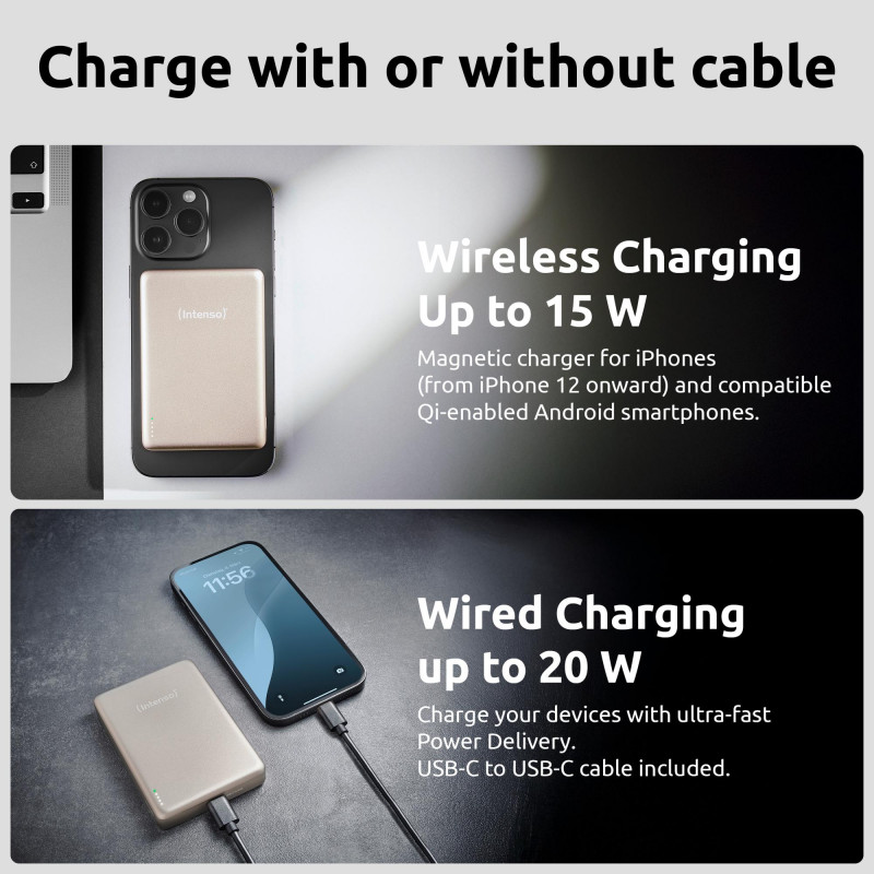 Портативний зарядний пристрій INTENSO USB 10000MAH MAG CHAMPAGNE MW10000 7344031