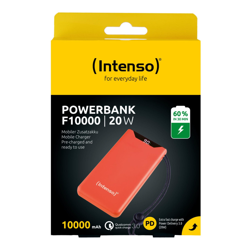 Портативний зарядний пристрій INTENSO USB 10000MAH QC3.0 ORANGE F10000 7332038