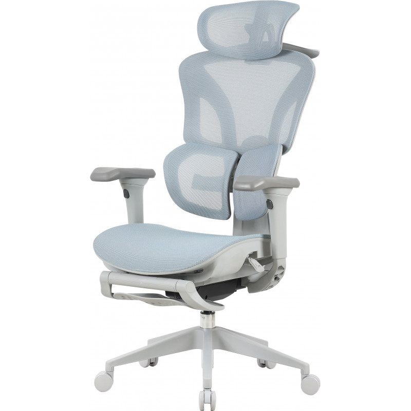 Крісло офісне OfficePro Elite OC950GLB Gray/Light Blue