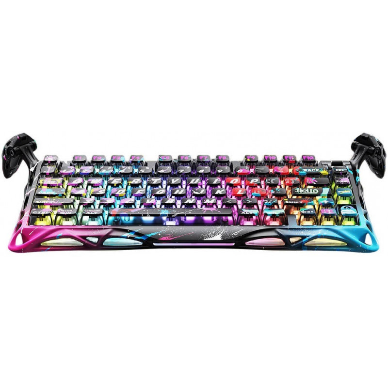 Клавіатура магнітна GravaStar Mercury V75 Pro 80keys, Magnetic Jade Gaming, 8K, USB-A, RGB, Neon Gra