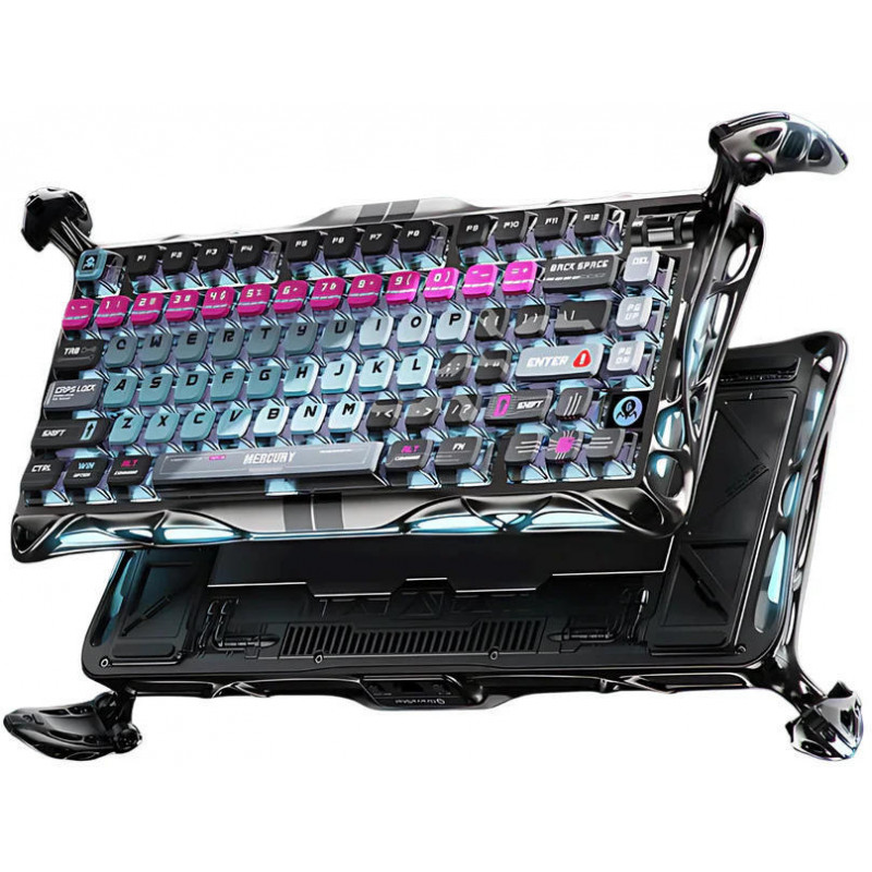 Клавіатура магнітна GravaStar Mercury V75 Pro 80keys, Magnetic Jade Gaming, 8K, USB-A, RGB, Cyberpun