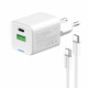 Мережевий зарядн. прист. Colorway GaN Mini 20W PD Port PPS USB (Type-C PD + USB QC4.0) cable Type-C