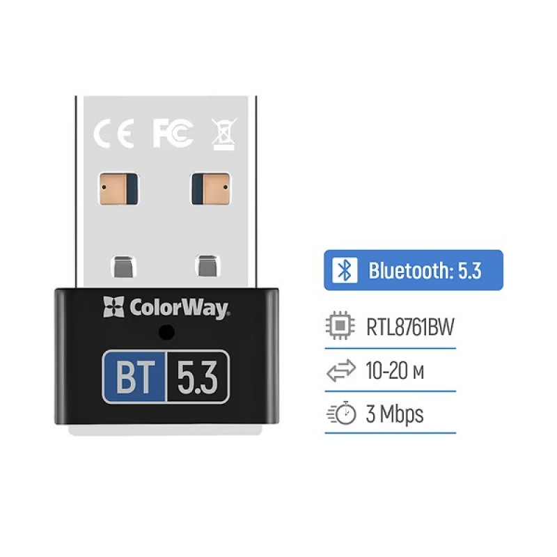 Адаптер ColorWay Bluetooth BT 5.3