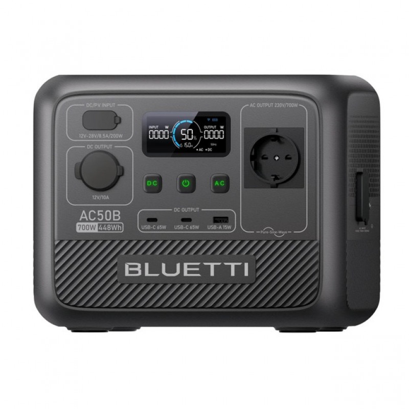 Зарядна станція Bluetti AC50B, 700W, 448Wh, LiFePO4, Portable Power Station