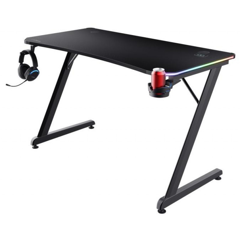 Стіл Trust GXT 709W LUMINUS, RGB, чорний 25184_TRUST