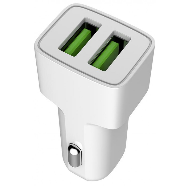 Автомобільний зарядний пристрій Colorway 2USB AUTO ID 2.4A (12W) white CW-CHA009-WT