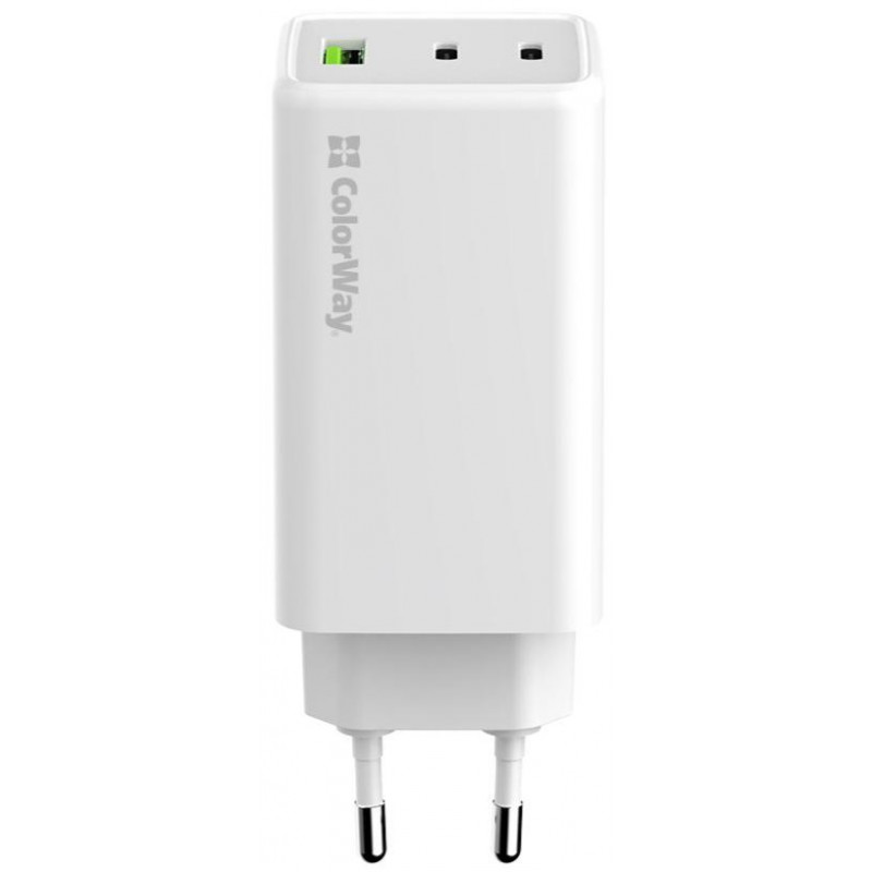 Зарядний пристрій Colorway GaN Mini 100W PD Port PPS USB (USB-2C1A) білий