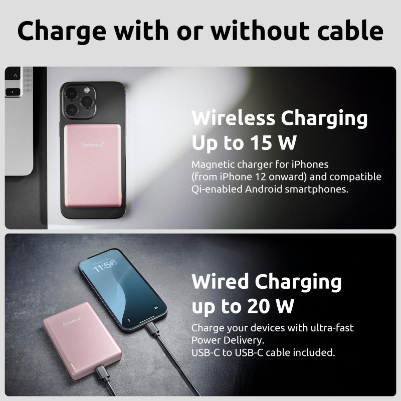 Портативний зарядний пристрій INTENSO USB 10000MAH MAG ROSE MW10000 7344033