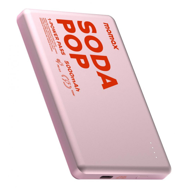 Портативний зарядний пристрій MOMAX WRL 5000MAH PINK IP135AP2