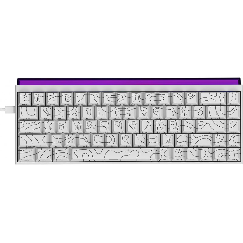Дротова механічна клавіатура Ajazz NK68 Red switches Side contour White (NK68-R-S-W)