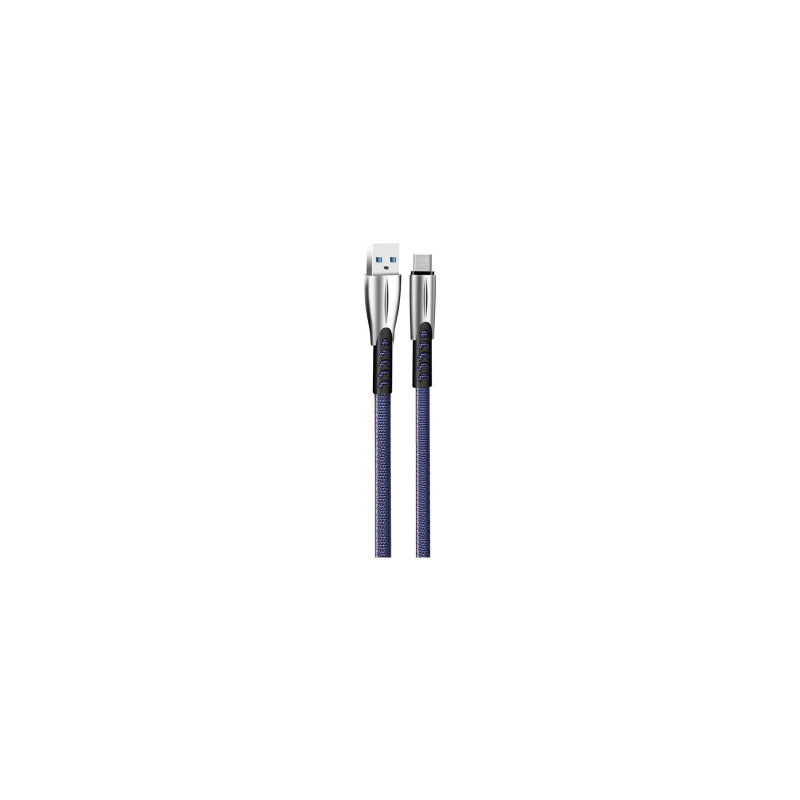 Кабель Colorway USB - Type-C 2.4а 1м синій CW-CBUC012-BL
