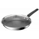 Сковорода Tefal Emotion+ Power, 28см, з кришкою, нержавіюча сталь, серцевина-алюміній, хромована ста