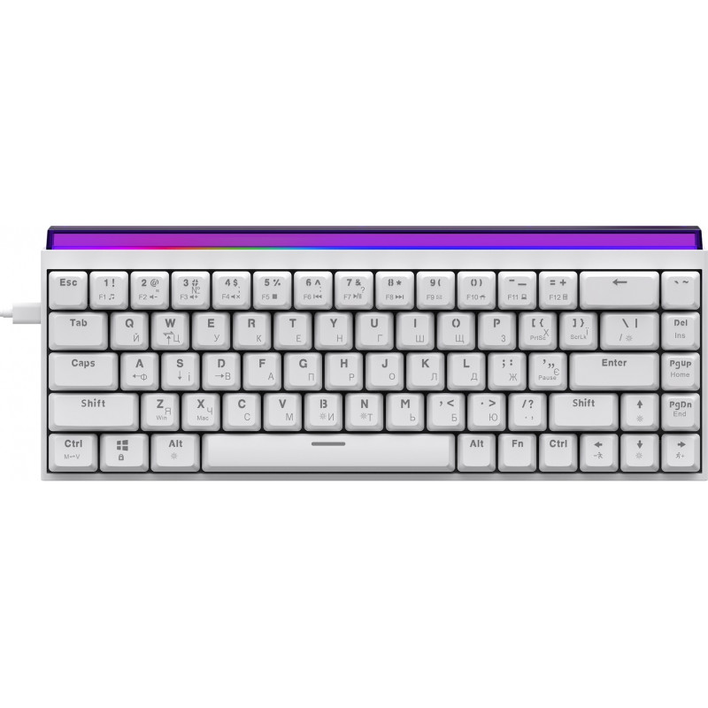 Дротова механічна клавіатура Ajazz NK68 Red switches White (NK68-R-W)
