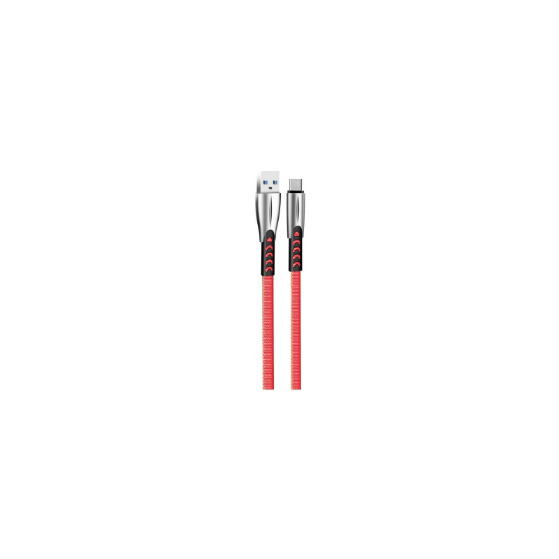 Кабель Colorway USB - Type-C (zinc alloy) 2.4А 1м Red (CW-CBUC012-RD)